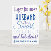 Funny Husband Happy Birthday Karte (Gelbe Blume)