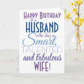 Funny Husband Happy Birthday Karte (Gelbe Blume)