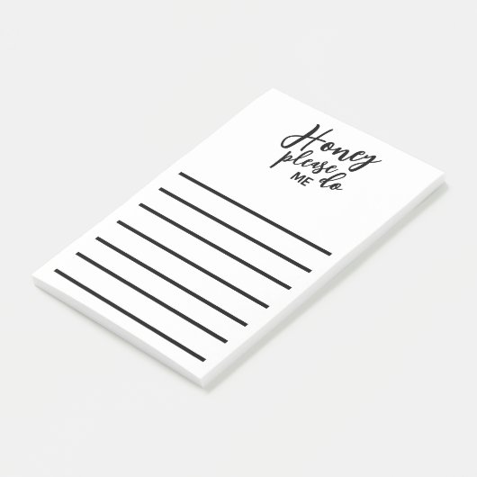 Funny Husband Honey Do List Post-it Klebezettel (angewinkelt)