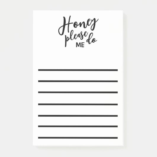 Funny Husband Honey Do List Post-it Klebezettel (Vorderseite)