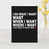Funny Husband I Do What I Want Want When I Want Karte (Gelbe Blume)