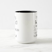 Funny Husband Joke Geschenk ich weiß, ich SWEAR A  Tasse (Zentrum)