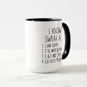 Funny Husband Joke Geschenk ich weiß, ich SWEAR A  Tasse (VorderseiteRechts)