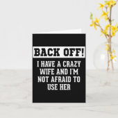 Funny Husband Men, Crazy Wife Sarcastic Husband Karte (Gelbe Blume)