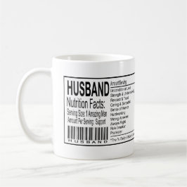Funny Husband Nutrition Fakten Kaffeetasse