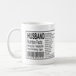 Funny Husband Nutrition Fakten Kaffeetasse