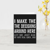 Funny Husband Quote - Let Me Ask My Wife Gift Karte (Gelbe Blume)