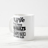 Funny Husband Two Faults Coffee Tasse Vathday (Vorderseite Links)
