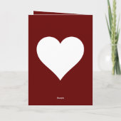 Funny Husband Valentine's Day Heart Karte (Rückseite)