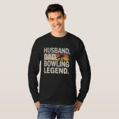 Funny Husband Vater Bowling Legend Retro Bowling H T-Shirt (Vorne ganz)