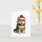 Funny Husky Dog Christmas Pj Pajama Men Women Pjs Karte (Gelbe Blume)