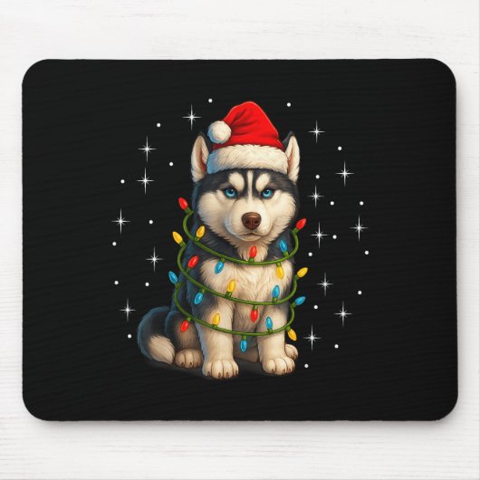 Funny Husky Dog Christmas Pj Pajama Men Women Pjs Mousepad (Vorne)