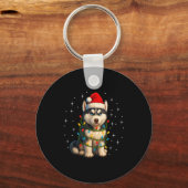 Funny Husky Dog Christmas Pj Pajama Men Women Pjs Schlüsselanhänger (Vorderseite)