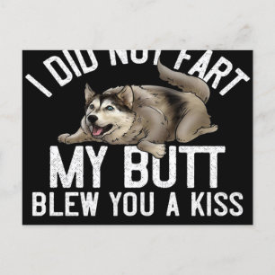 Funny Husky Dog Kiss Husky Dog Feiertagspostkarte