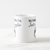 Funny Husky Dog Snuggler Kaffeetasse (Mittel)