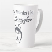 Funny Husky Dog Snuggler Milchtasse (Rechte Ecke)