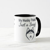 Funny Husky Dog Snuggler Tasse (VorderseiteRechts)