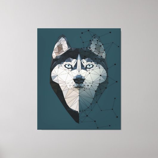 Funny Husky Gesichtskonstellation gibt Lover Leinwanddruck (Vorderseite)