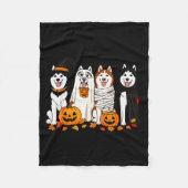 Funny Husky Ghost Dogs Halloween Dog Soky  Fleecedecke (Vorderseite)