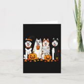 Funny Husky Ghost Dogs Halloween Dog Soky Karte (Vorderseite)