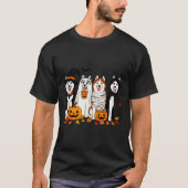 Funny Husky Ghost Dogs Halloween Dog Soky T-Shirt (Vorderseite)