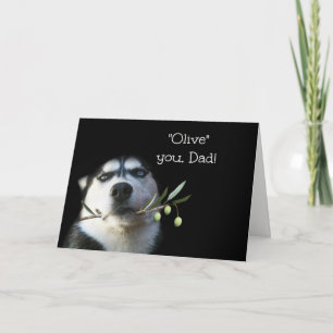 Funny Husky I Liebe You Vatertag Card Karte