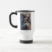 Funny Husky Shark Chase Travel Mug Reisebecher (Links)