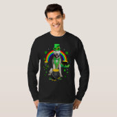Funny Husky Sibir Leprechaun Kleeblatt St Patrick' T-Shirt (Vorne ganz)