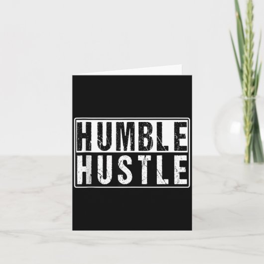 Funny Hustle Gift For Men And Women Cool Humble In Karte (Vorderseite)