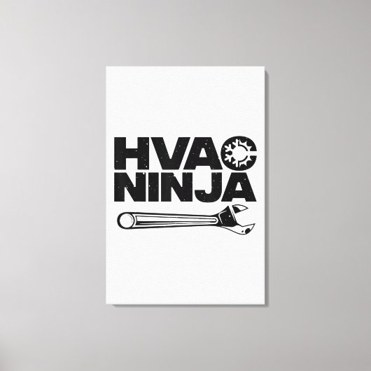 Funny HVAC Geschenk für Männer Cooler Techniker Ai Leinwanddruck (Vorderseite)