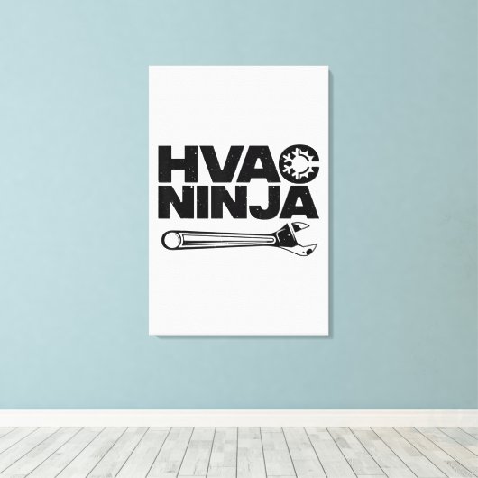 Funny HVAC Geschenk für Männer Cooler Techniker Ai Leinwanddruck (Insitu (Holzboden))