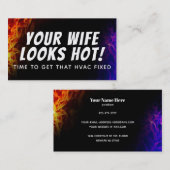 Funny HVAC Slogans Business Cards Visitenkarte (Vorne/Hinten)
