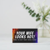 Funny HVAC Slogans Business Cards Visitenkarte (Stehend Vorderseite)