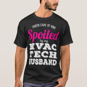 Funny HVAC Tech Ehefrau Hochzeitstag Jubiläum Gesc T-Shirt