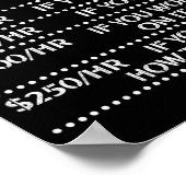 Funny Hvac Tech Hourly Rate Chart Men Women Poster (Ecke)