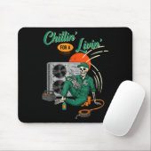 Funny Hvac Tech Skeleton Chillin For A Livin  Mousepad (Mit Mouse)