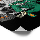 Funny Hvac Tech Skeleton Chillin For A Livin  Poster (Ecke)