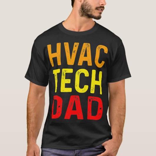 Funny HVAC Tech Vater Heiztechnik Techniker arbeit T-Shirt (Vorderseite)