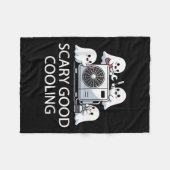 Funny Hvac Technician Ghost Halloween Kostüm Soky Fleecedecke (Vorderseite (Horizontal))