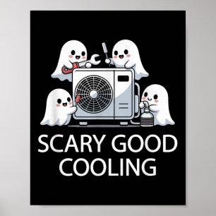 Funny Hvac Technician Ghost Halloween Kostüm Soky Poster