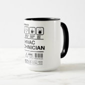 Funny HVAC Techniker Informationen zum Umgang Tasse (VorderseiteRechts)