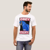Funny Hyacinth Macaw Parrot Art T-Shirt (Vorne ganz)