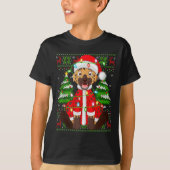 Funny Hyena Christmas Lights Santa Costume Ugly Xm T-Shirt (Vorderseite)