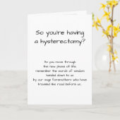 Funny Hysterectomy Get Well Card Karte (Gelbe Blume)