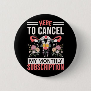 Funny Hysterektomy Blume Uterus Entfernung Button