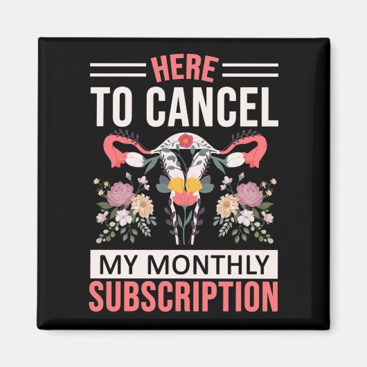 Funny Hysterektomy Blume Uterus Entfernung Magnet (Vorne)