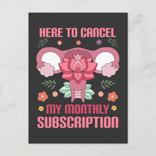 Funny Hysterektomy Operation Erholung Uterusentfer Postkarte (Vorderseite)