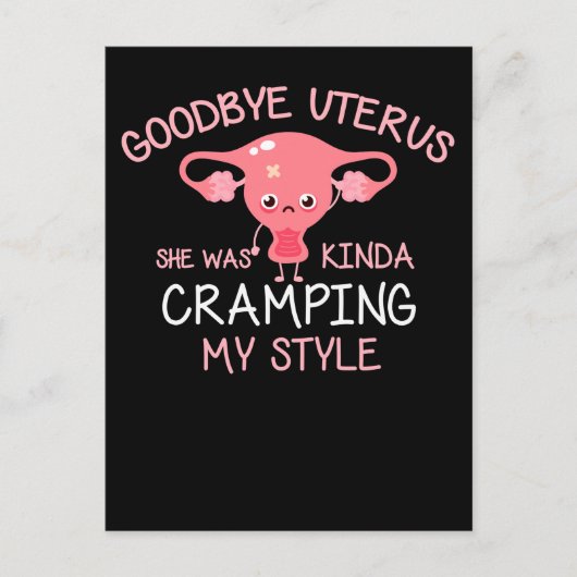 Funny Hysterektomy Uterus Removal Postkarte (Vorderseite)