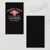 Funny Hysterektomy Uterus Removal Visitenkarte (Vorne/Hinten)