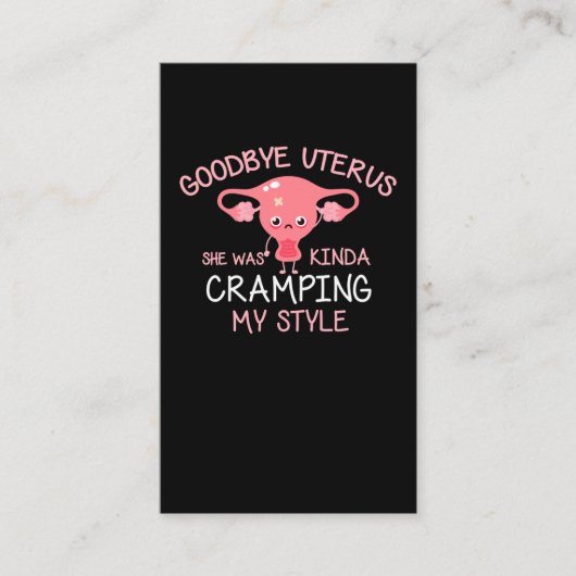 Funny Hysterektomy Uterus Removal Visitenkarte (Vorderseite)